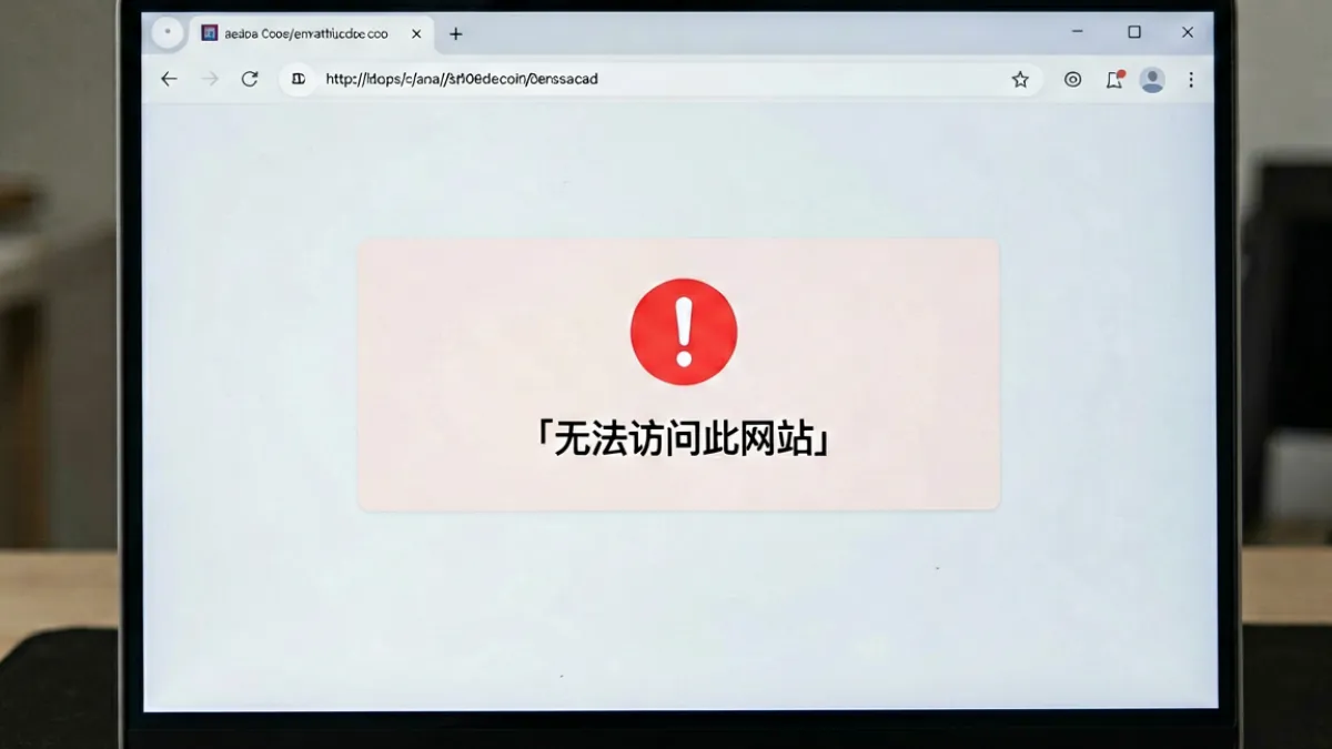 用户在电脑浏览器输入 sis001 地址却显示无法访问的错误页面截图场景