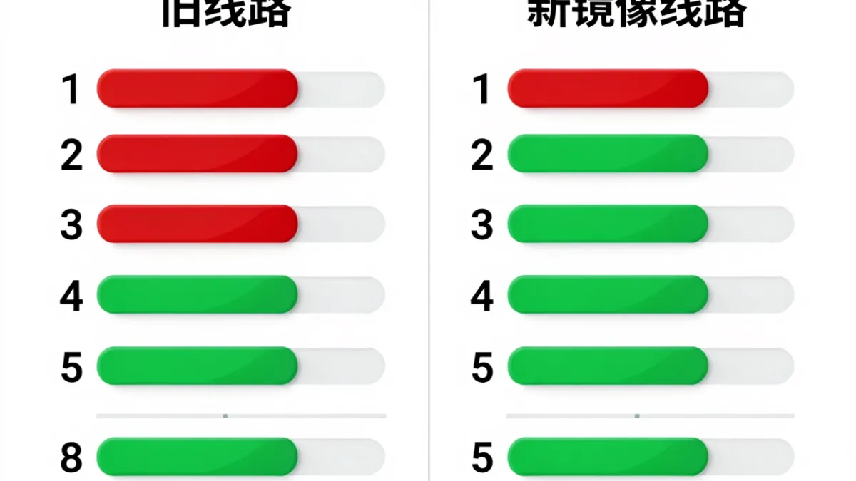 展示 sis001 地址镜像线路新增后，用户在不同网络环境下访问速度对比的数据截图